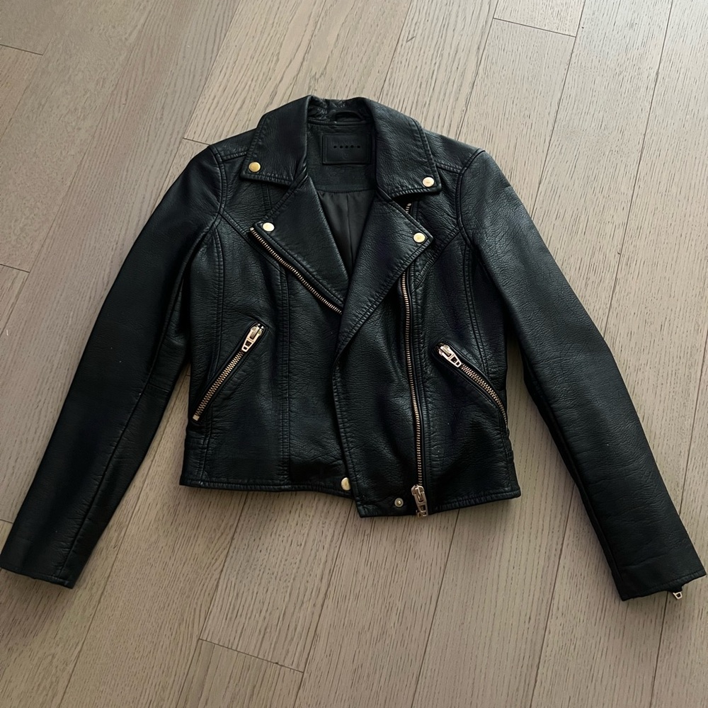 Black Leather Biker Jacket